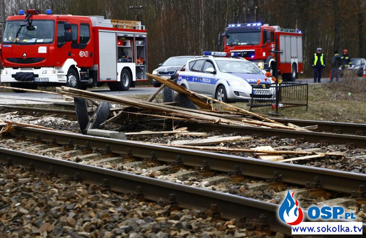 Wyjazd nr 5/2016-Zderzenie ciągnika z lokomotywą OSP Ochotnicza Straż Pożarna