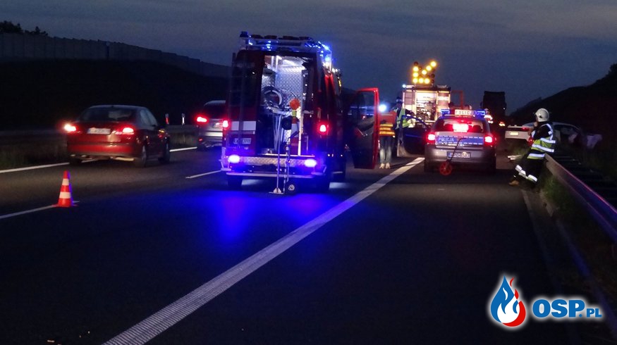 Wypadek na Autostradzie OSP Ochotnicza Straż Pożarna