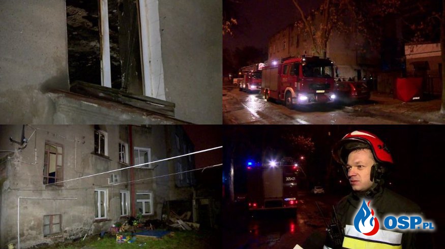 Pożar kamienicy w Łodzi. Jedna osoba nie żyje, wiele ewakuowano. OSP Ochotnicza Straż Pożarna