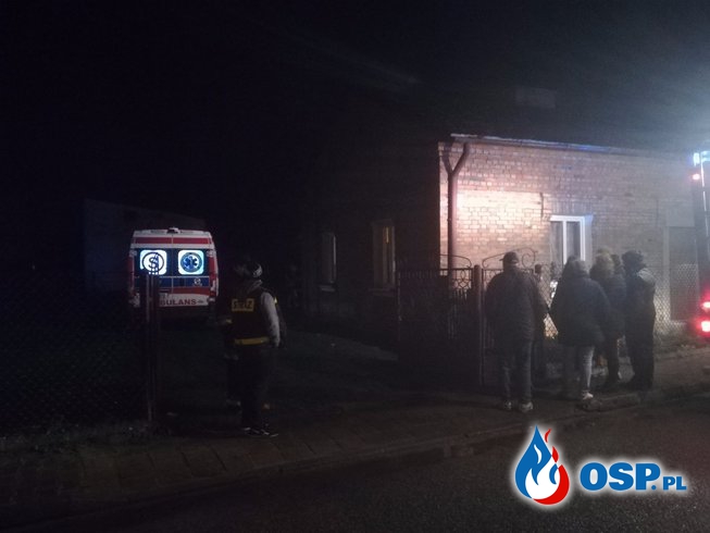 Pożar domu jednorodzinnego OSP Ochotnicza Straż Pożarna
