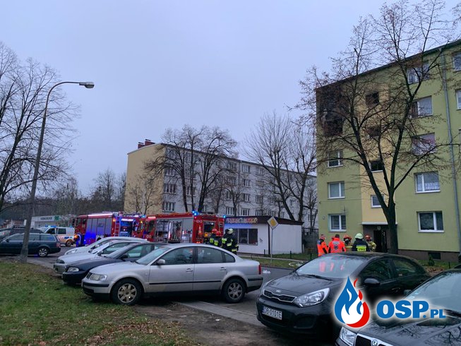 Pożar mieszkania w Kędzierzynie-Koźlu. Pięcioosobowa rodzina została bez dachu nad głową. OSP Ochotnicza Straż Pożarna