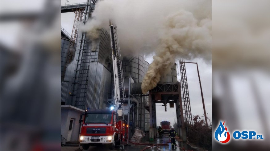 Druga doba walki z pożarem na Opolszczyźnie. Akcja gaśnicza w suszarni kukurydzy. OSP Ochotnicza Straż Pożarna