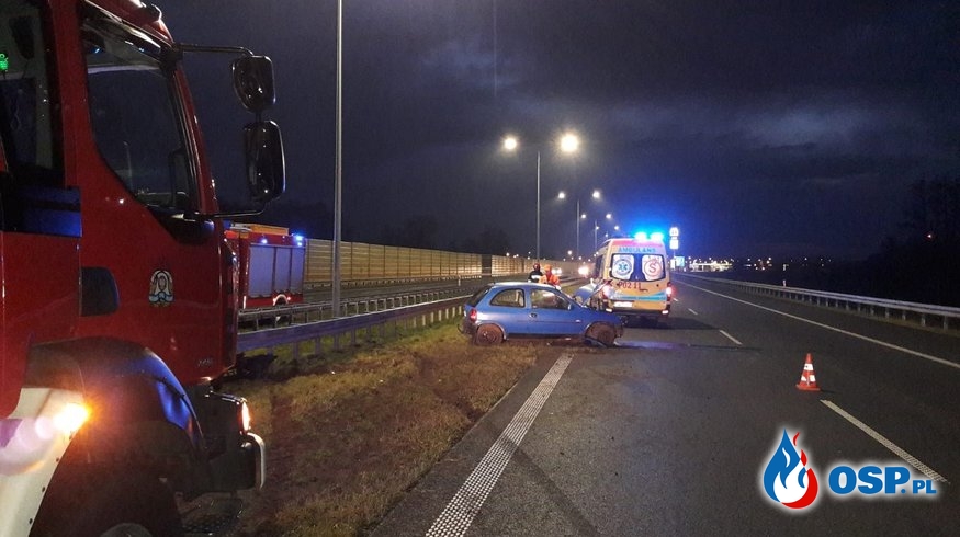 Wypadek na autostradzie A2 17.11.19r OSP Ochotnicza Straż Pożarna