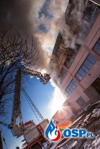 Duży pożar budynku magazynowego w Dobrej OSP Ochotnicza Straż Pożarna