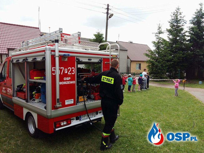 Dzień Dziecka w przedszkolu i szkole podstawowej OSP Ochotnicza Straż Pożarna