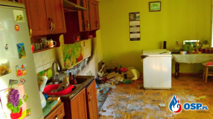 Nieprowice: Pożar kuchni 12.07.2017 OSP Ochotnicza Straż Pożarna