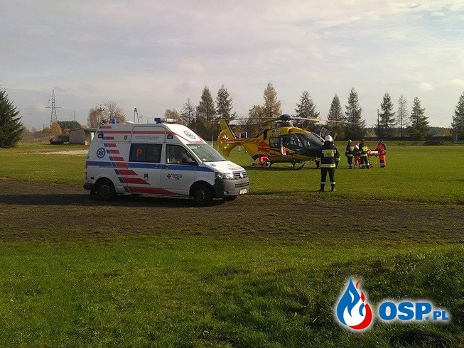 Wypadek w chłodni. 1 osoba poszkodowana! OSP Ochotnicza Straż Pożarna