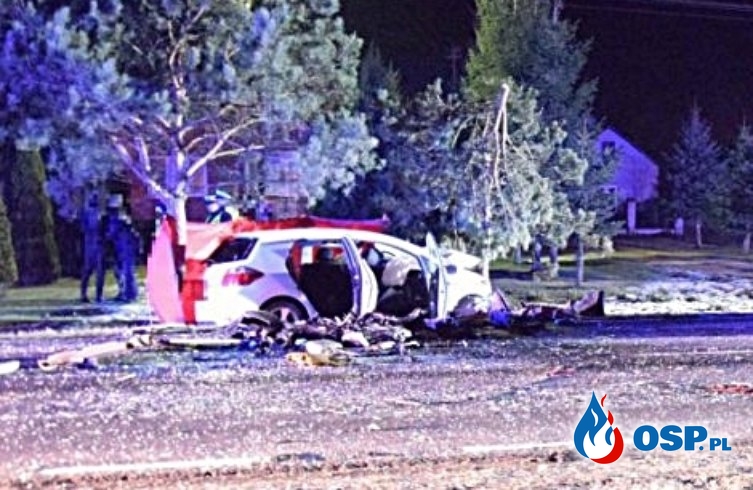 Pijany kierowca sprawcą tragicznego wypadku. Zginął 24-latek. OSP Ochotnicza Straż Pożarna