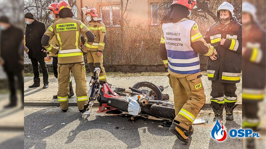 Młody motocyklista zginął w wypadku. Tragiczny początek sezonu. OSP Ochotnicza Straż Pożarna