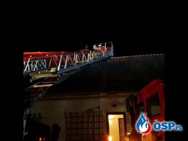 Pożar sadzy w kominie w miejscowości Ligota Bialska OSP Ochotnicza Straż Pożarna