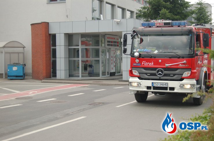 Ćwiczenia w Amice – ewakuacja budynku biurowego OSP Ochotnicza Straż Pożarna
