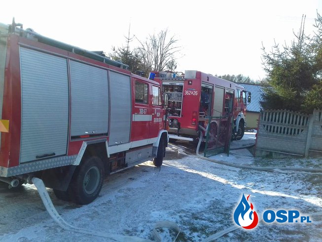 Pożar domu w Siedliskach OSP Ochotnicza Straż Pożarna
