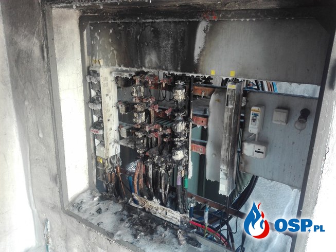 22,05,2017 Pożar stacji transformatorowa-rozdzielczej prądu OSP Ochotnicza Straż Pożarna