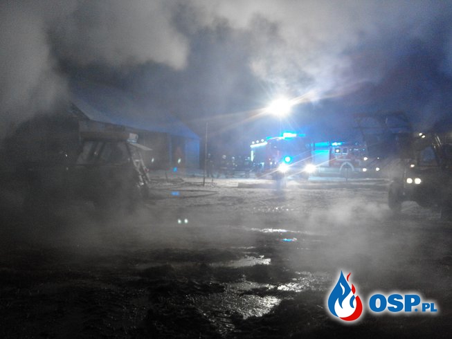 Pożar stodoły w miejscowości Grozimy gm. Grajewo OSP Ochotnicza Straż Pożarna