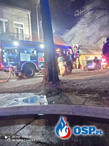 Dwie osoby nie żyją. Tragiczny bilans nocnego pożaru w Kole. OSP Ochotnicza Straż Pożarna