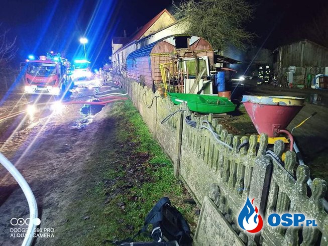 Strażak OSP zginął w pożarze budynku gospodarczego w Strzyżewie OSP Ochotnicza Straż Pożarna