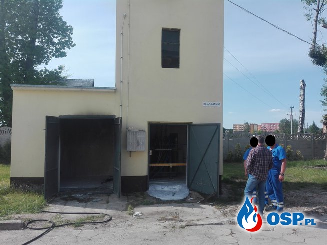 22,05,2017 Pożar stacji transformatorowa-rozdzielczej prądu OSP Ochotnicza Straż Pożarna