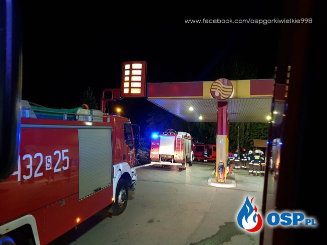 Niebezpieczne substancje na stacji paliw OSP Ochotnicza Straż Pożarna