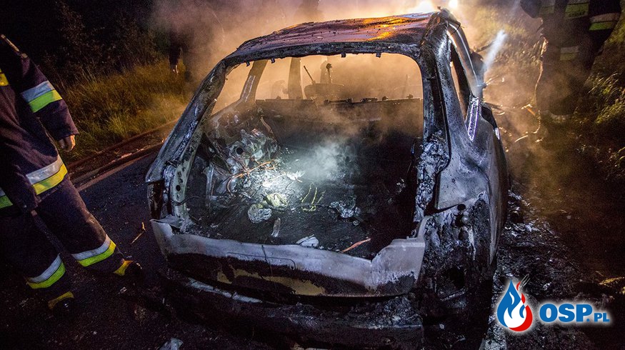 Pożar samochodu osobowego OSP Ochotnicza Straż Pożarna