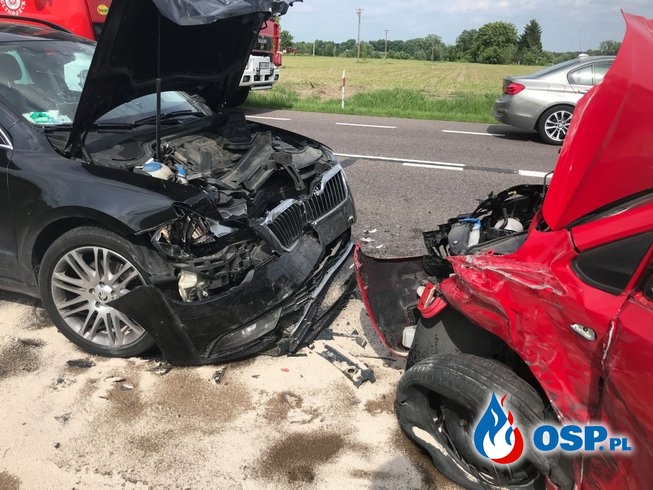 Wypadek 6 samochodów na DK7 OSP Ochotnicza Straż Pożarna