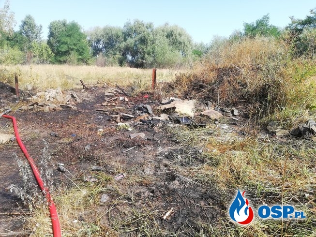Pożar suchej trawy i śmieci OSP Ochotnicza Straż Pożarna
