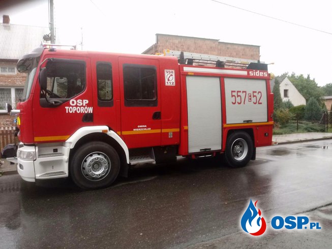 Pożar budynku gospodarczego w Toporowie OSP Ochotnicza Straż Pożarna