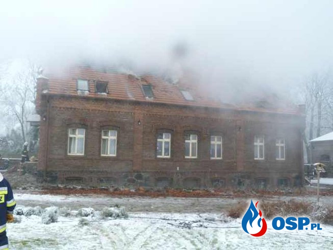 Pożar budynku mieszkalnego - Pożarowo OSP Ochotnicza Straż Pożarna