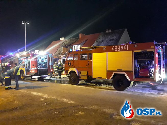 Kilku strażaków rannych po wybuchu butli z gazem w Cieszynie Łobeskim OSP Ochotnicza Straż Pożarna