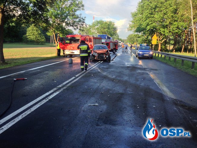 Wypadek 3 samochodów na DK92! OSP Ochotnicza Straż Pożarna