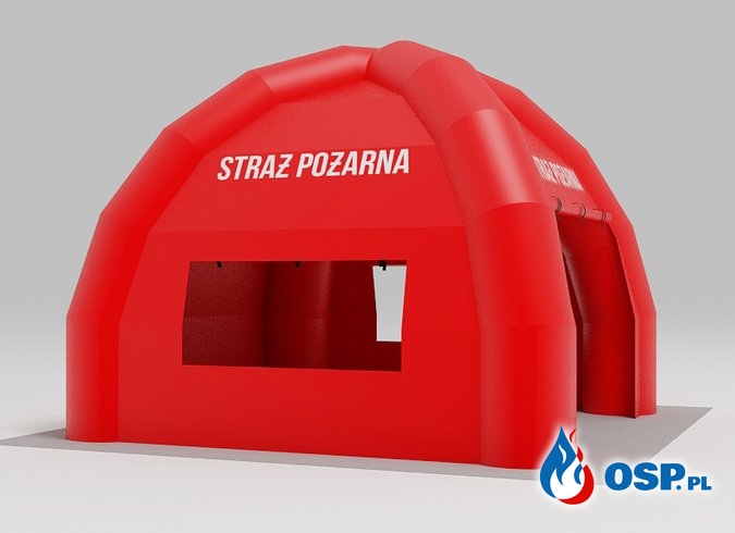 Nowoczesne namioty pneumatyczne dla straży pożarnej, policji i innych służb OSP Ochotnicza Straż Pożarna