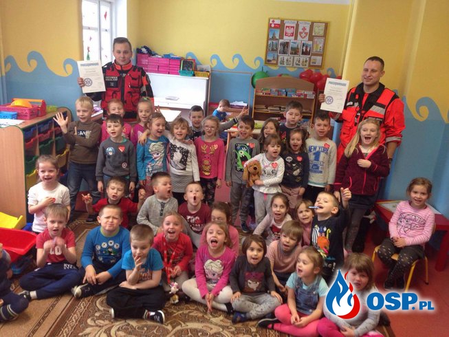 Bezpieczne ferie - przedszkolaki z Elbląga przeszkolone w udzielaniu pierwszej pomocy OSP Ochotnicza Straż Pożarna