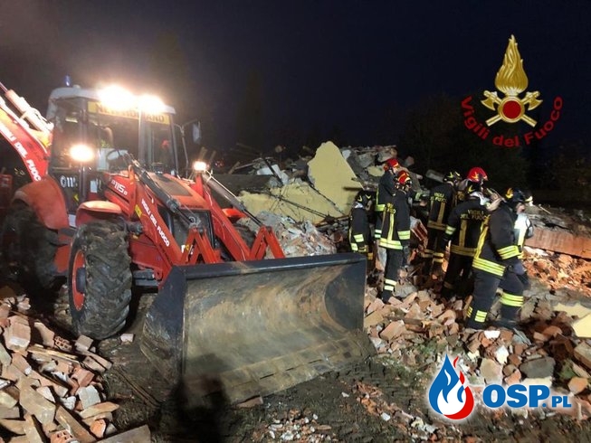 Trzech strażaków zginęło podczas akcji we Włoszech. Wybuch spowodował zawalenie domu. OSP Ochotnicza Straż Pożarna