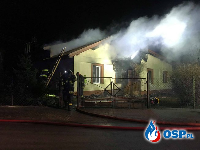 Pożar budynku mieszkalnego w Glinojecku OSP Ochotnicza Straż Pożarna