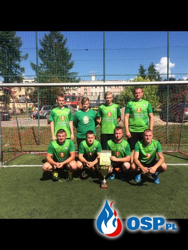 Turniej drużyn OSP w piłce nożnej na szczeblu powiatowym. OSP Ochotnicza Straż Pożarna