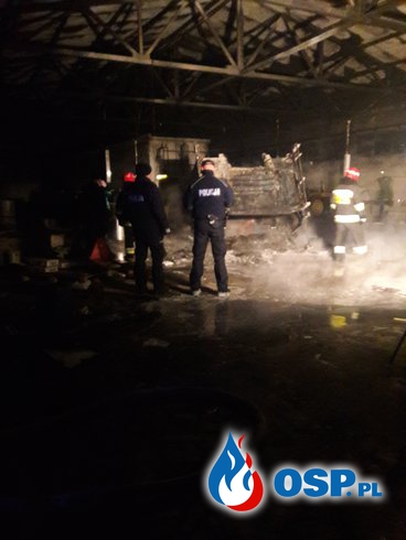 Pożar samochodu ciężarowego w Jodłówce Tuchowskiej OSP Ochotnicza Straż Pożarna