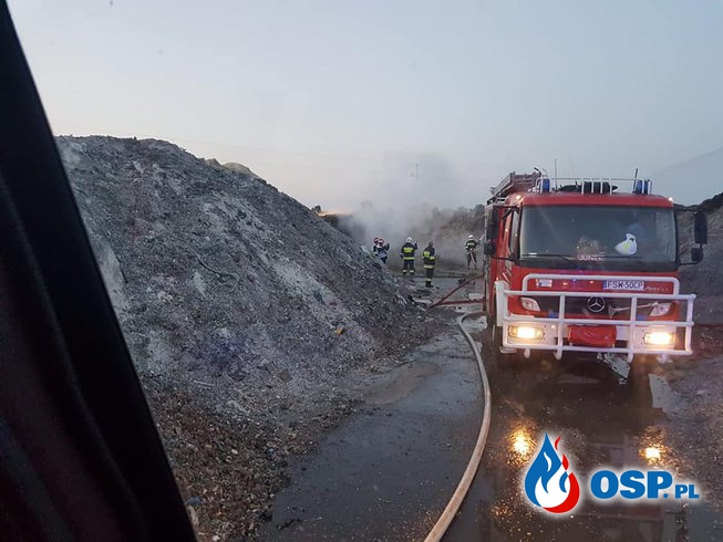 Pożar Zakładu przetwórstwa odpadów komunalnych OSP Ochotnicza Straż Pożarna