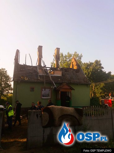 Templewo - Mężczyzna zginął w pożarze domu. OSP Ochotnicza Straż Pożarna