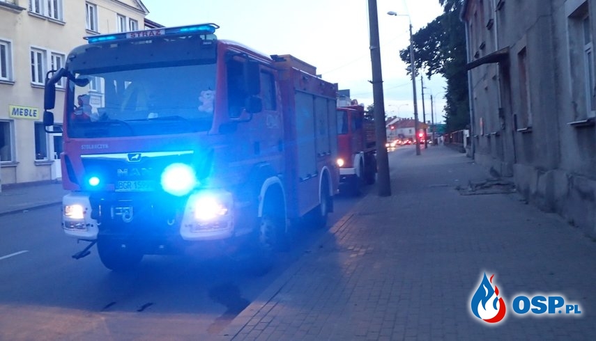 Pożar budynku wielorodzinnego w Grajewie OSP Ochotnicza Straż Pożarna