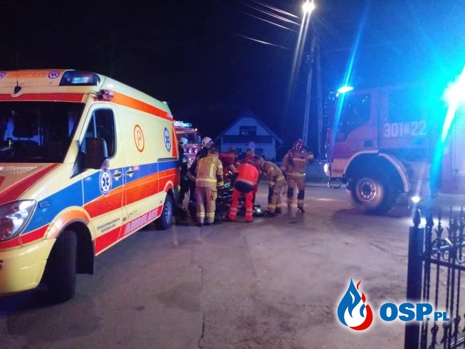 Nocny pożar domu w Komprachcicach. "Przystąpiono do RKO" OSP Ochotnicza Straż Pożarna