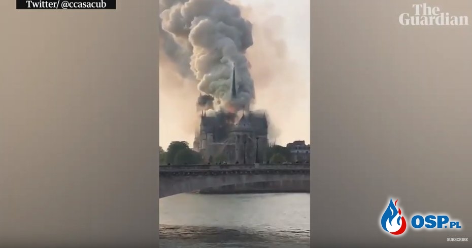 Płonie katedra Notre Dame w Paryżu OSP Ochotnicza Straż Pożarna