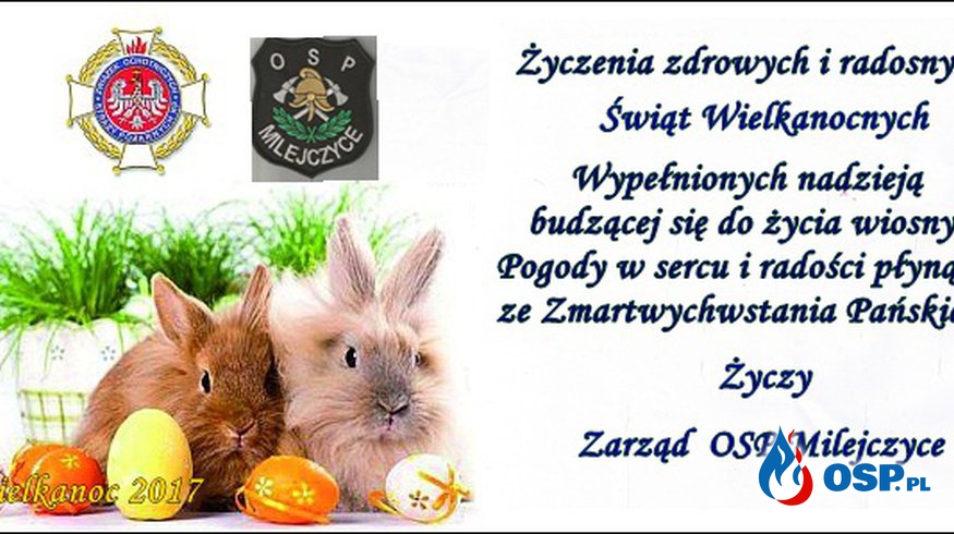 Życzenia Wielkanocne OSP Ochotnicza Straż Pożarna