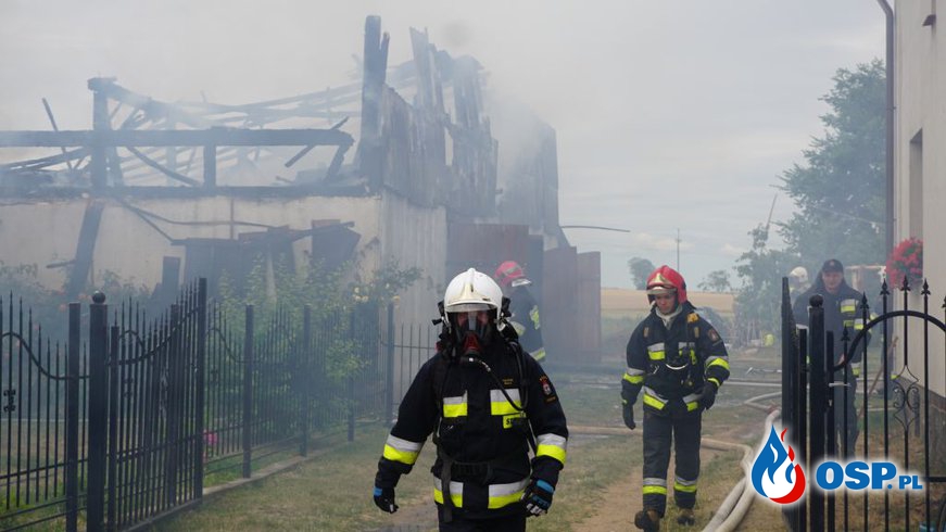 Budynek gospodarczy spłonął w Wituni OSP Ochotnicza Straż Pożarna