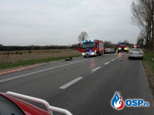 Tragiczny wypadek DK 9 - Alojzów OSP Ochotnicza Straż Pożarna
