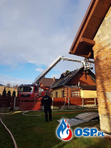 Pożar budynku mieszkalnego OSP Ochotnicza Straż Pożarna