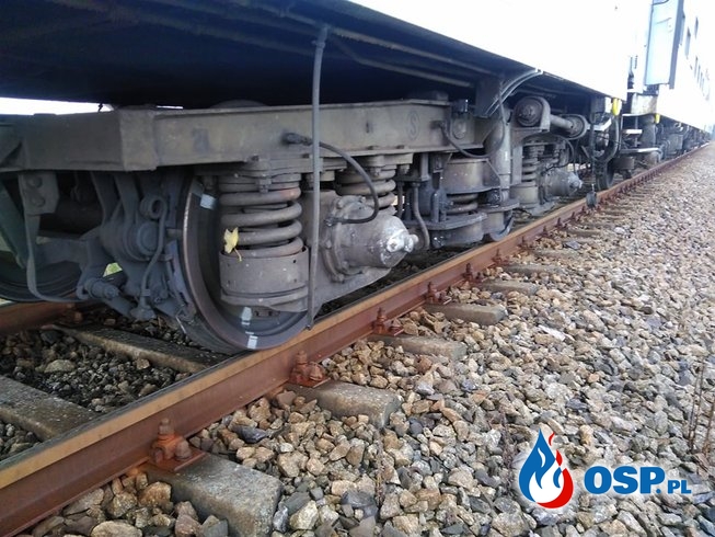 Wypadek na przejezdzie kolejowym OSP Ochotnicza Straż Pożarna