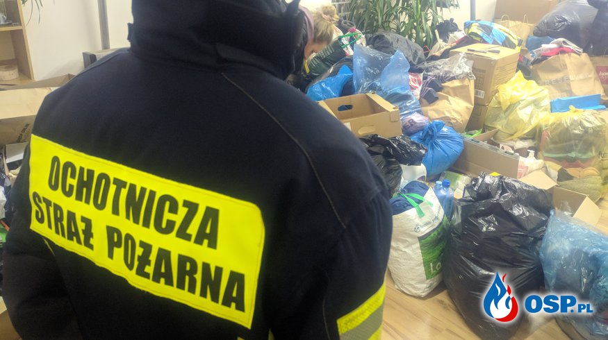 Zręcin Ukrainie, druhowie pomogli przy zbiórce OSP Ochotnicza Straż Pożarna