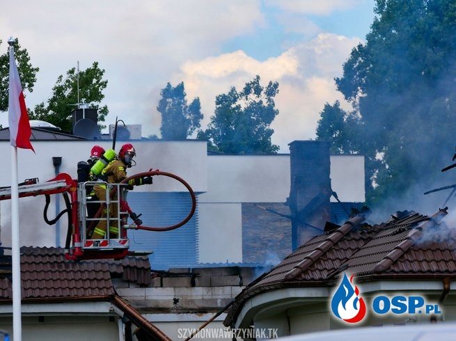Pożar budynku jednorodzinnego OSP Ochotnicza Straż Pożarna