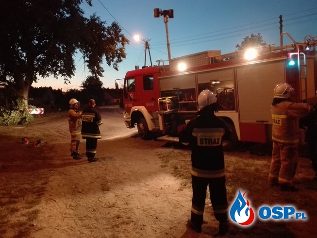 Złamane zwisające gałęzie sprawiające niebezpieczeństwo OSP Ochotnicza Straż Pożarna