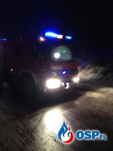 Oblodzone drogi w Bieszczadach - Wypadek w Solinie OSP Ochotnicza Straż Pożarna