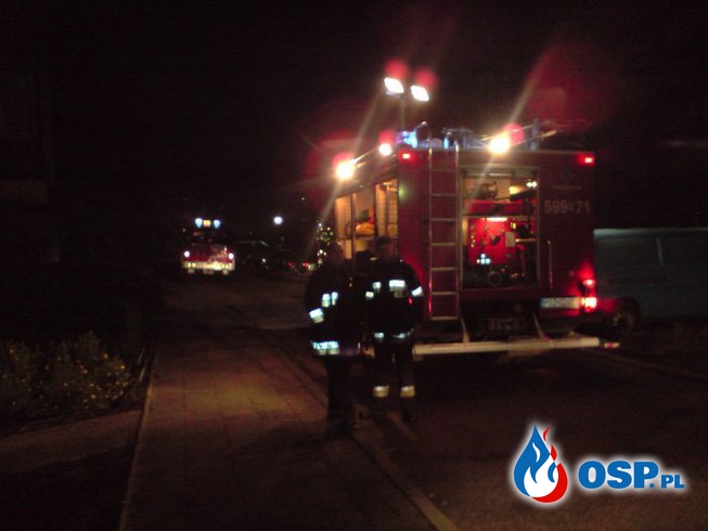 Wronki - pożar miszkania w bloku OSP Ochotnicza Straż Pożarna